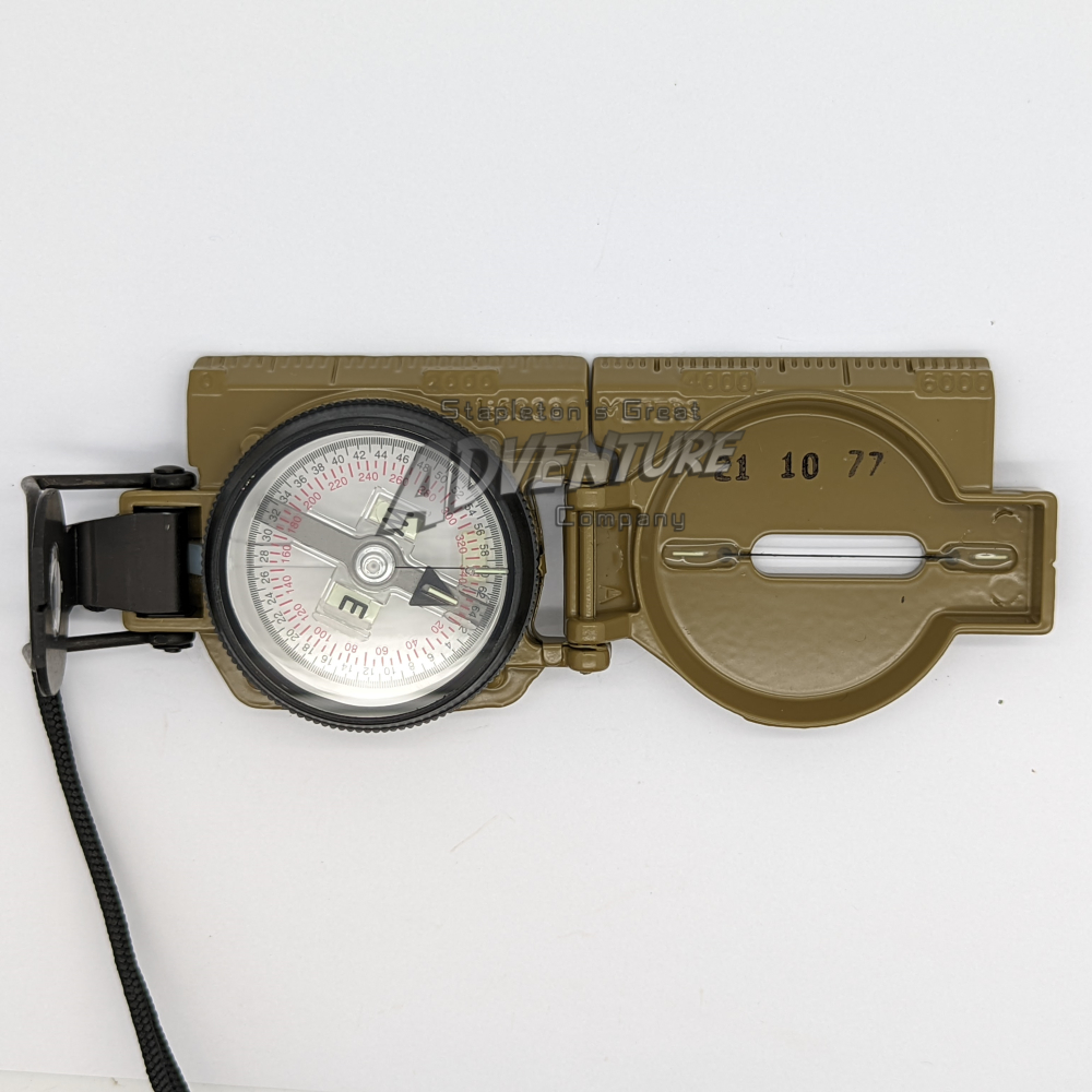 Cammenga Model 3H Tritium Lensatic Compass – Olive Drab – US Military Issue Style – With Pouch – Made In USA