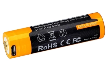 Show details for 18650 L18 3500U USB Rechargeable Battery by Fenix™ arb 3500u 18650 rechargeable battery