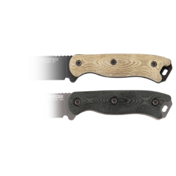 Show details for Tan and Black Micarta® Handles for Short Becker Knives by KA-BAR® Picture of Tan and Black Micarta® Handles for Short Becker Knives by KA-BAR®