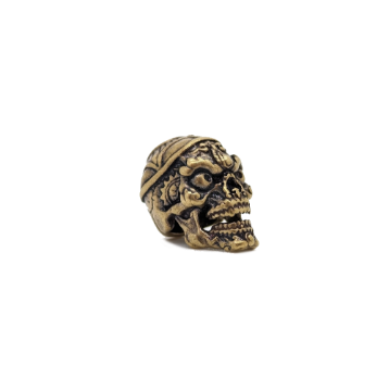 Show details for Decorated Skull Paracord Brass Bead Picture of Decorated Skull Paracord Brass Bead