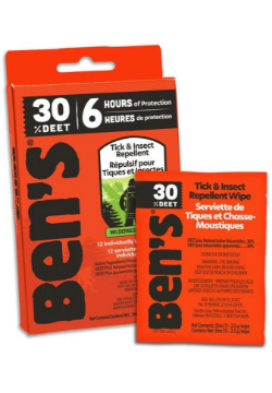 Show details for 30 Tick & Insect Repellent Wipes | Ben's Picture of 30 Tick & Insect Repellent Wipes | Ben's