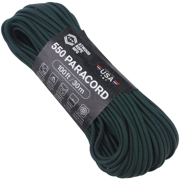 Picture of Hunter Green | 550lb Polyester Paracord | 100 Feet