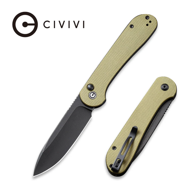 Picture of Elementum Button Olive G10 Folding Knife | CIVIVI®