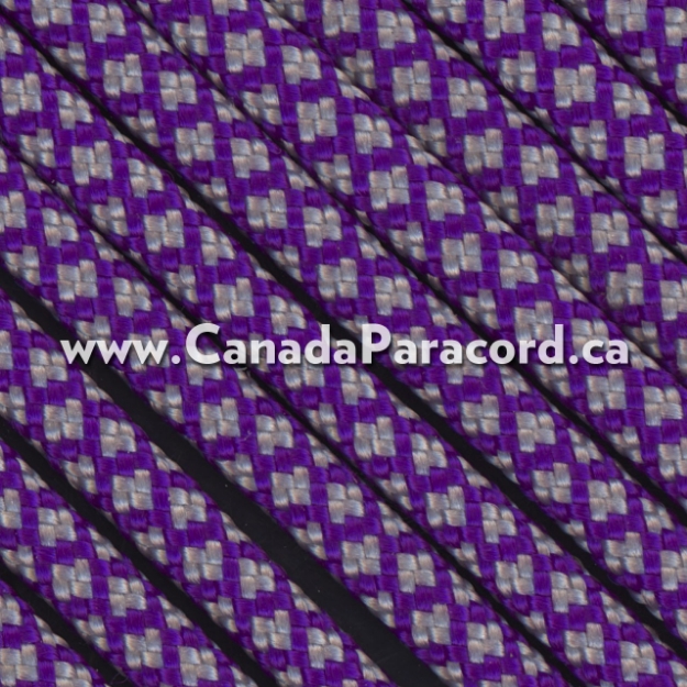 Picture of Neon Purple and Silver Diamonds - 25 Ft - 550 LB Paracord