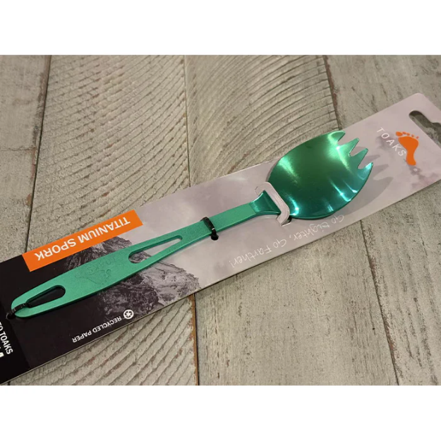 TOAKS Titanium Spork Green| Canada's Source