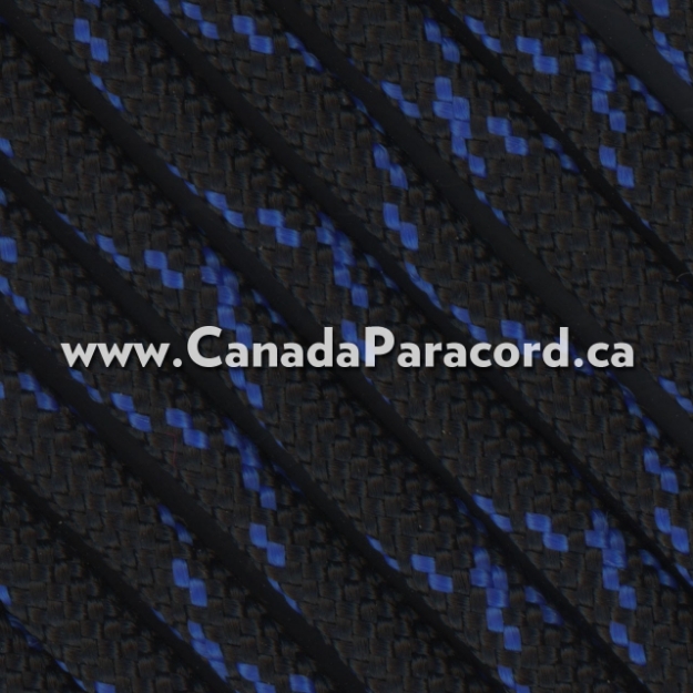 Picture of Black with Royal Blue X | 25 Feet | 550 LB Paracord