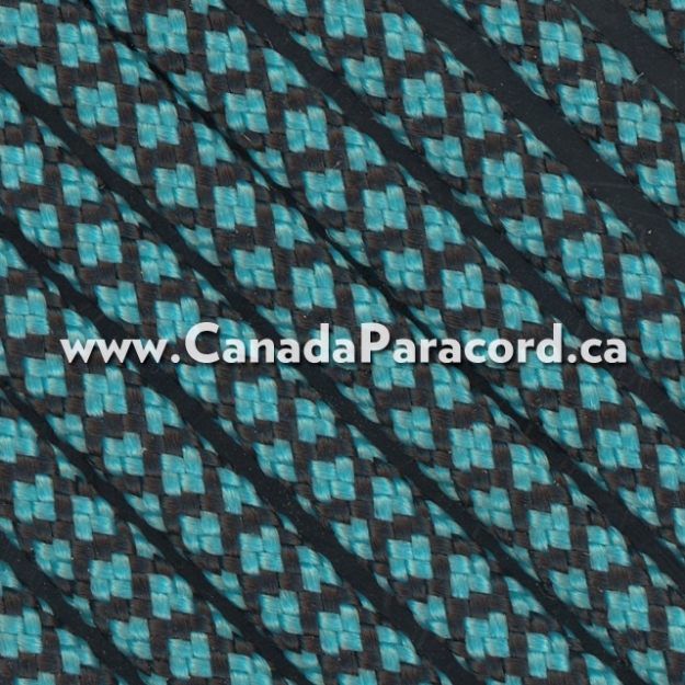 Neon Turquoise Diamonds - 25ft - 550 LB Paracord